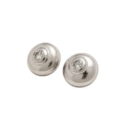 Boucles d’oreilles Puces en or blanc et diamants