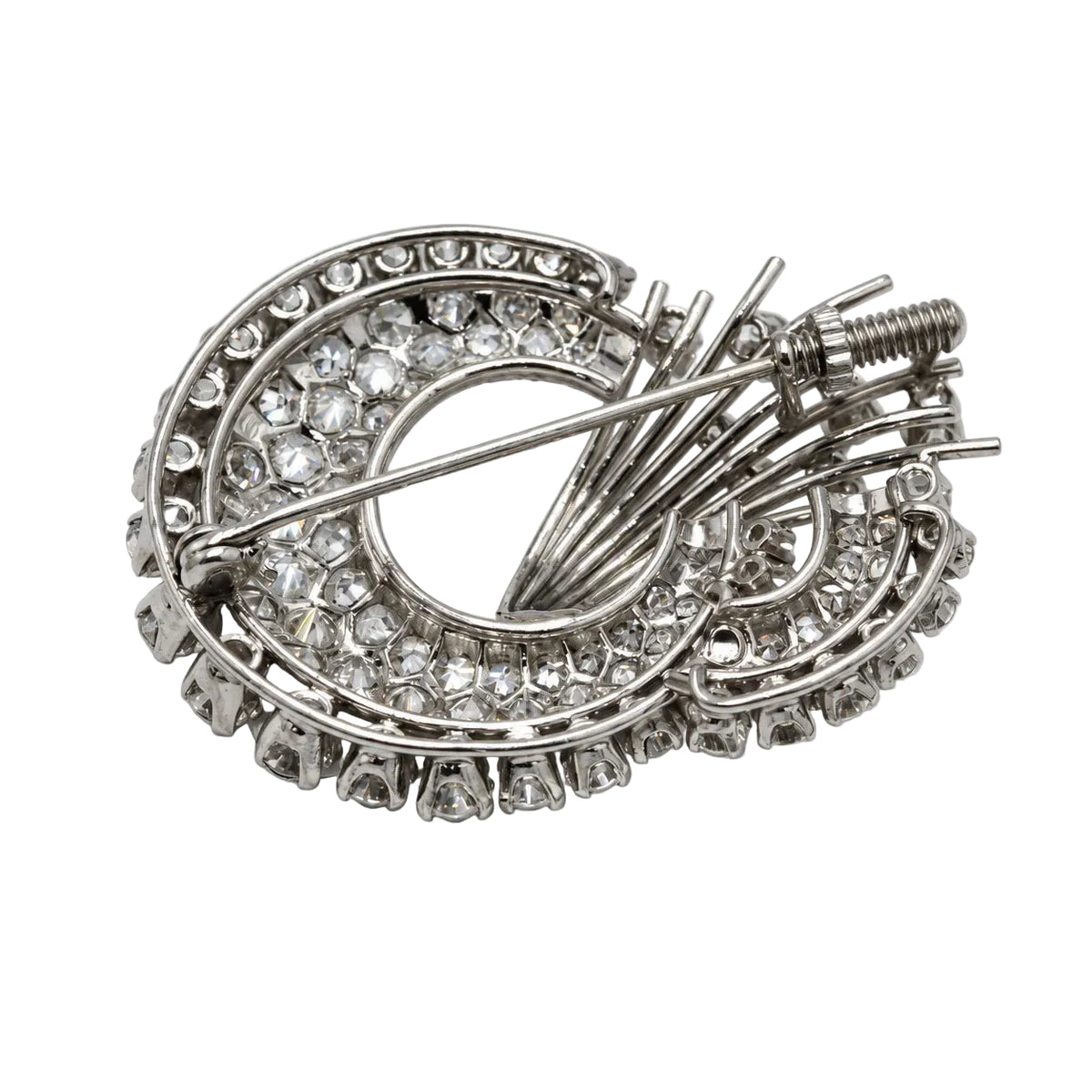 Broche Épingle en or blanc, platine et diamants