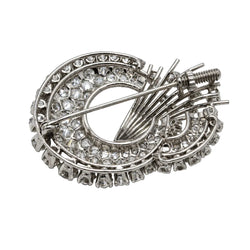 Broche Épingle en or blanc, platine et diamants