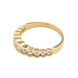Bague Alliance en or jaune et diamants