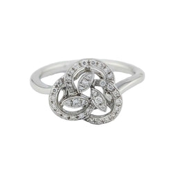 Bague en or blanc et diamants