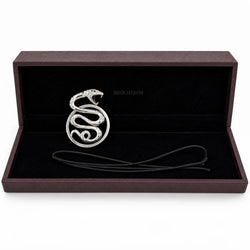 Pendentif BOUCHERON "Trouble Serpent" GM en or blanc et diamants