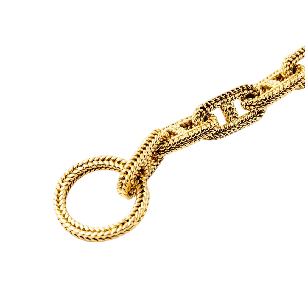 Bracelet HERMÈS par GEORGES LENFANT "Chaîne d'ancre Vendôme" en or jaune