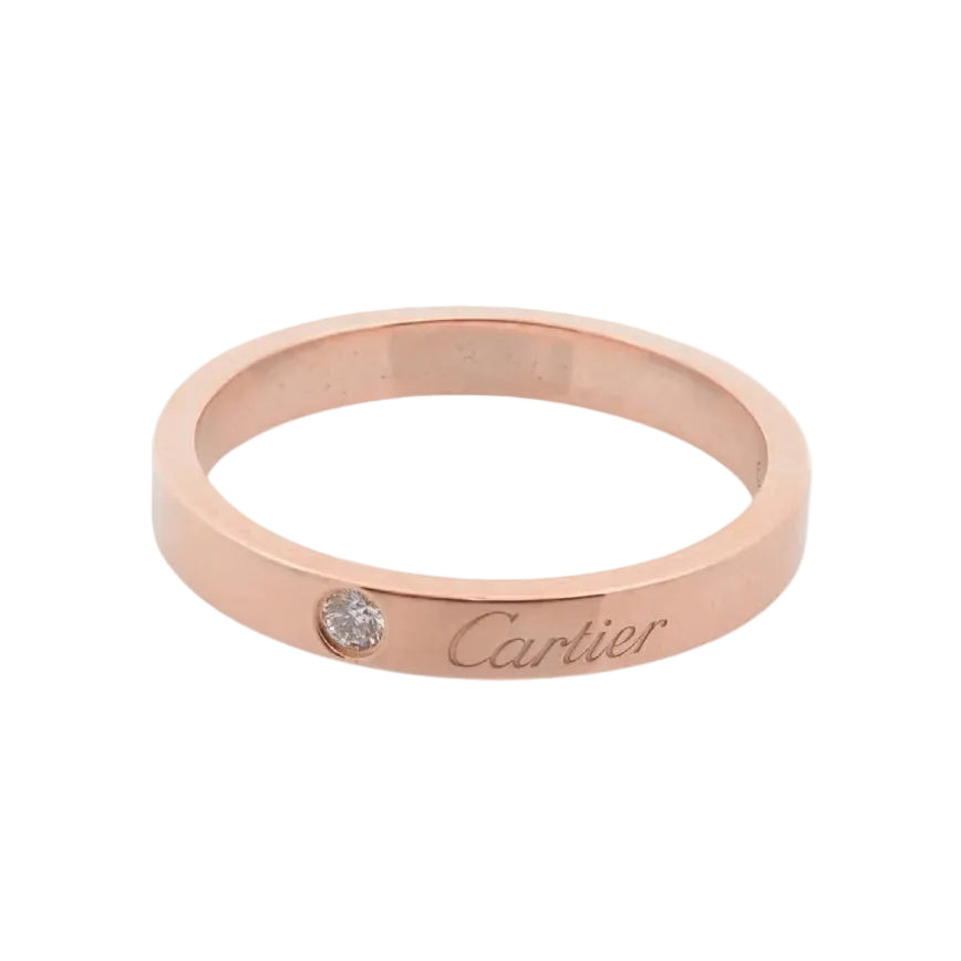 Bague Alliance CARTIER C de Cartier en or rose et diamant