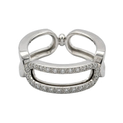 Bague en or blanc et diamants