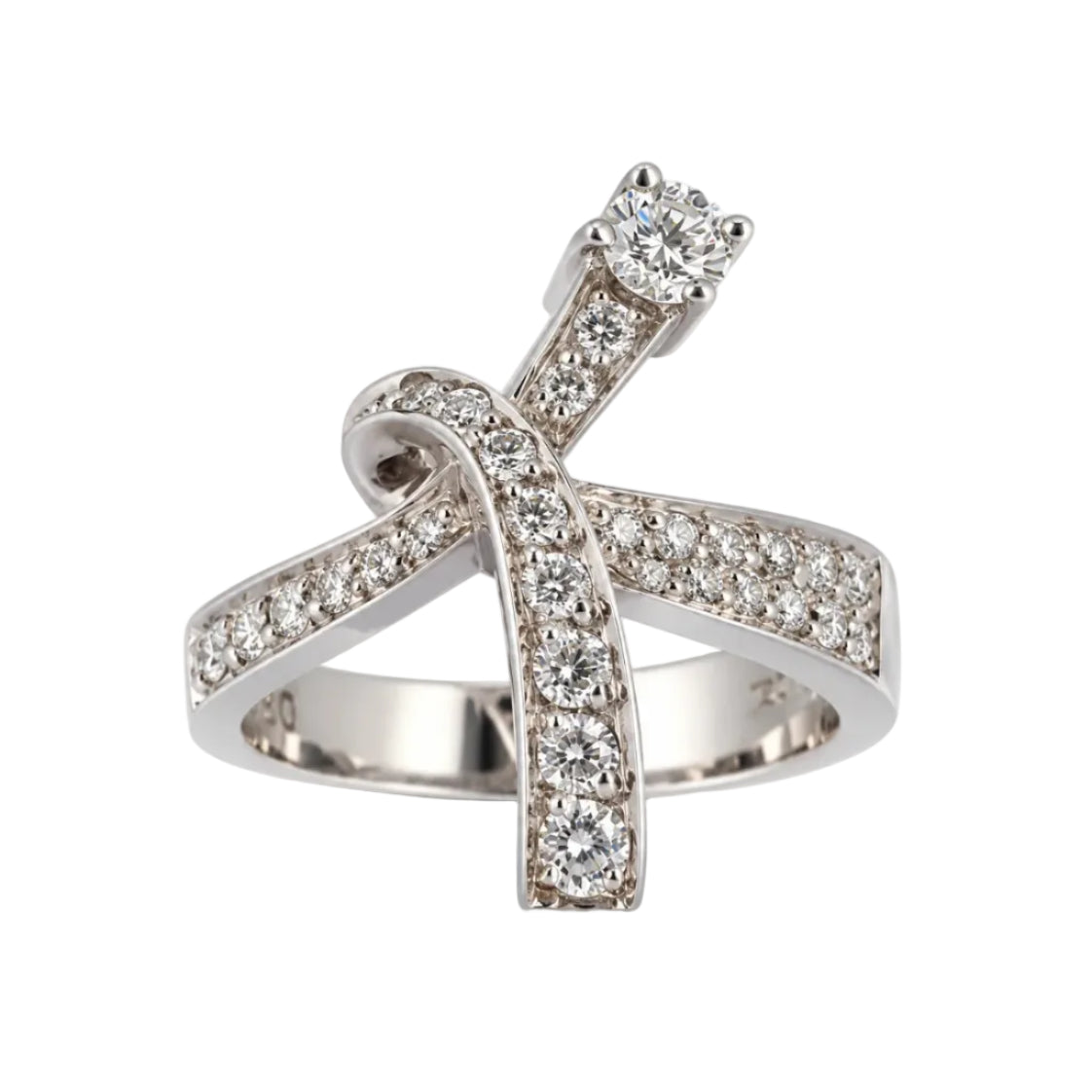 Bague A.ROURE en or blanc et diamants