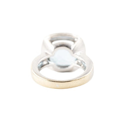 Bague POIRAY "Filles Antik" en or blanc, topaze bleue et diamants