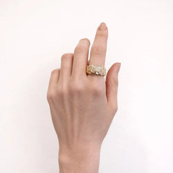 Bague Dôme en or jaune et diamants
