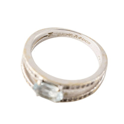 Bague GEMMYO "Cassandra" en or blanc, aigue-marine et diamants