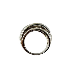 Bague Bandeau en or blanc et diamants