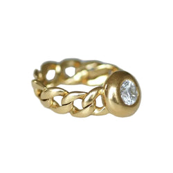 Bague Solitaire en or jaune et diamant