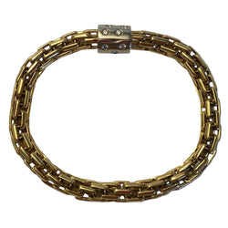 Bracelet Maille POMELLATO en or blanc, or jaune et diamants
