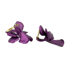 Boucles d'oreilles Clips JAR "Pansy" en or jaune et aluminium