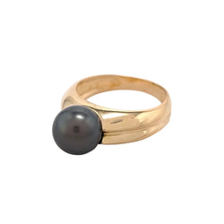 Bague Solitaire en or jaune et perle