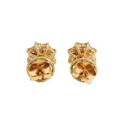 Boucles d’oreilles Puces en or jaune et diamants