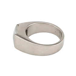 Bague Tank CARTIER en or blanc et pierre de lune