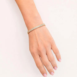 Bracelet Ligne en or blanc, or jaune, or rose et diamants