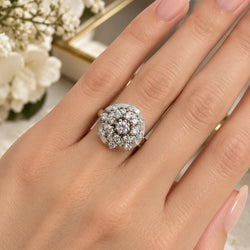 Bague Cocktail en or blanc et diamants
