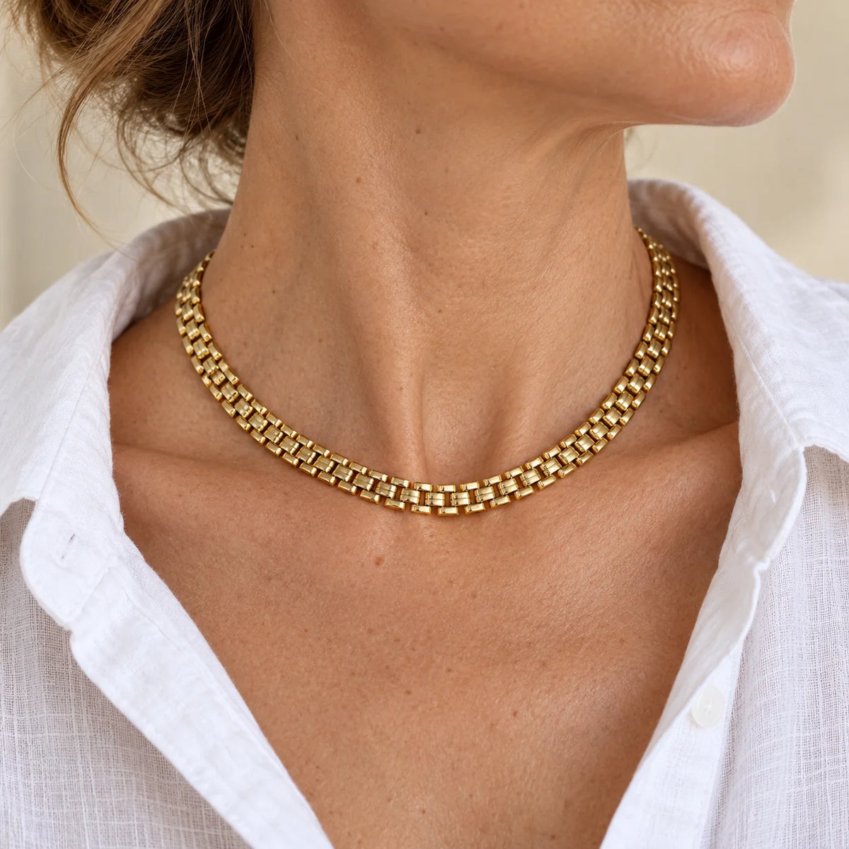 Collier Ras de cou en or jaune