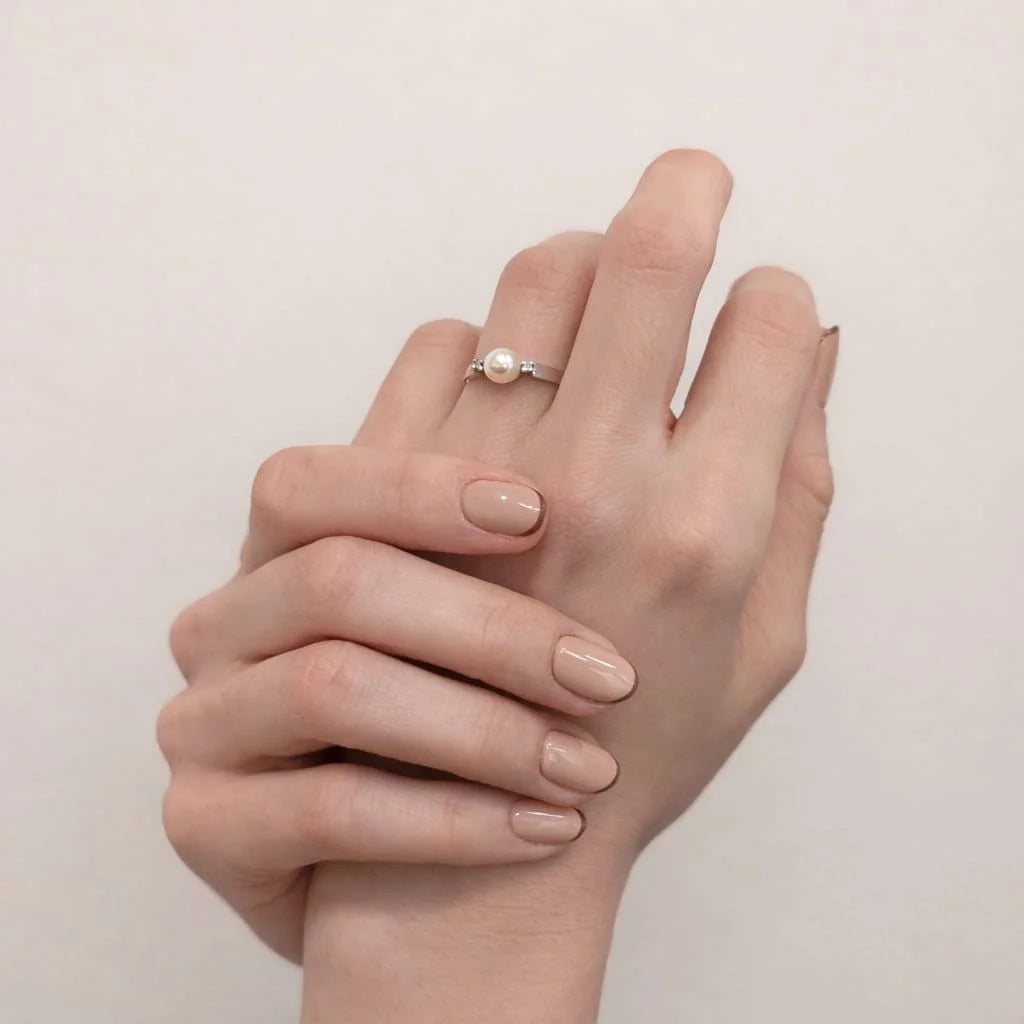 Bague Trilogie en or blanc, perle et diamants