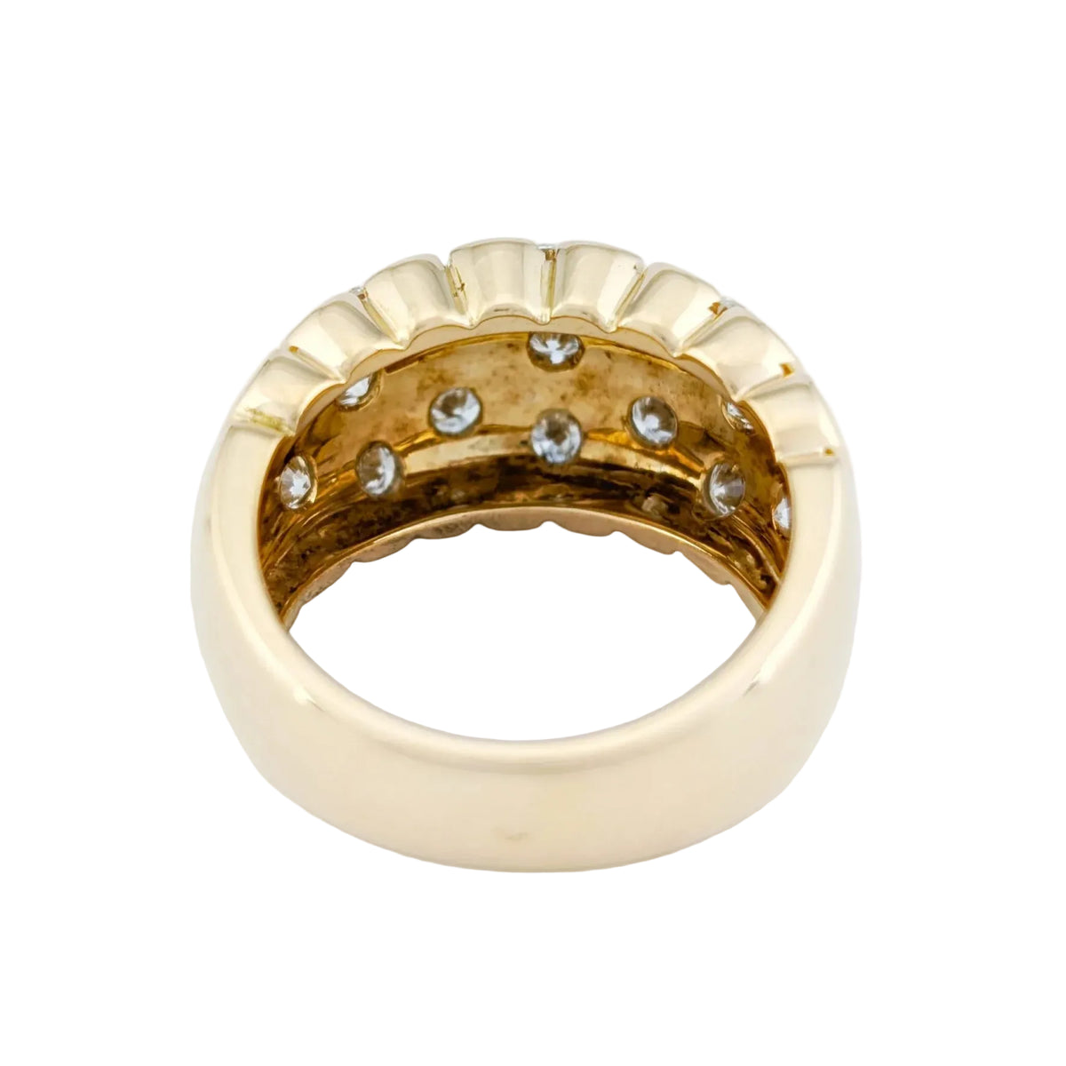 Bague Dôme en or jaune et diamants