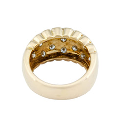 Bague Dôme en or jaune et diamants
