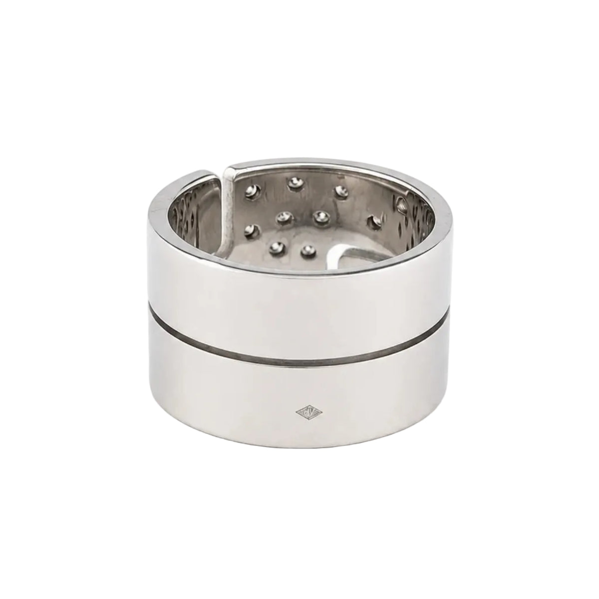 Bague Bandeau DINH VAN "Seventies" en or blanc et diamants