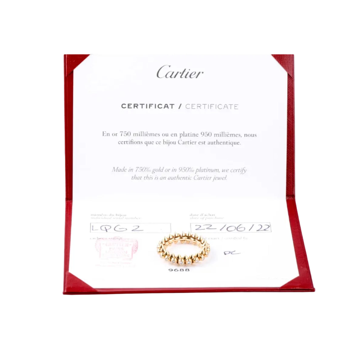 Bague CARTIER "Clash" en or rose et diamants