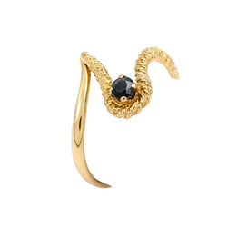Bague en or jaune et saphir