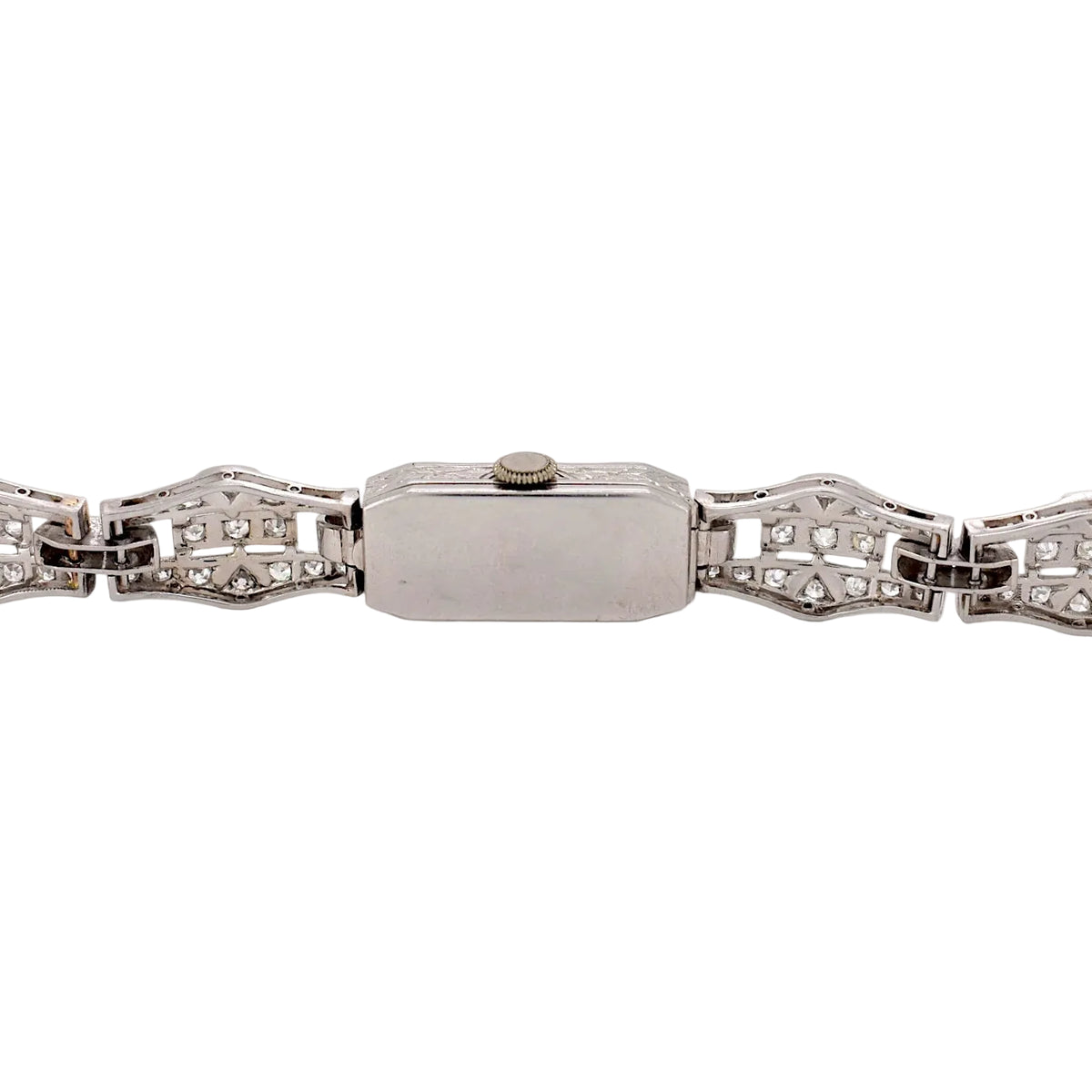 Montre en or blanc, platine et diamants