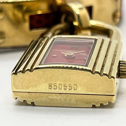 Montre HERMÈS "Kelly" plaqué or, acier et cuir