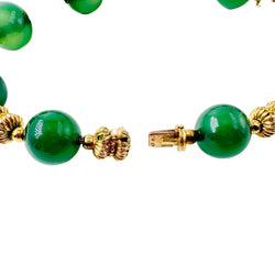 Bracelet O.J. PERRIN en or jaune et chrysoprases