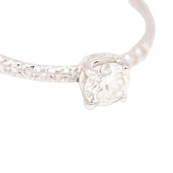 Bague Solitaire en or blanc et diamants