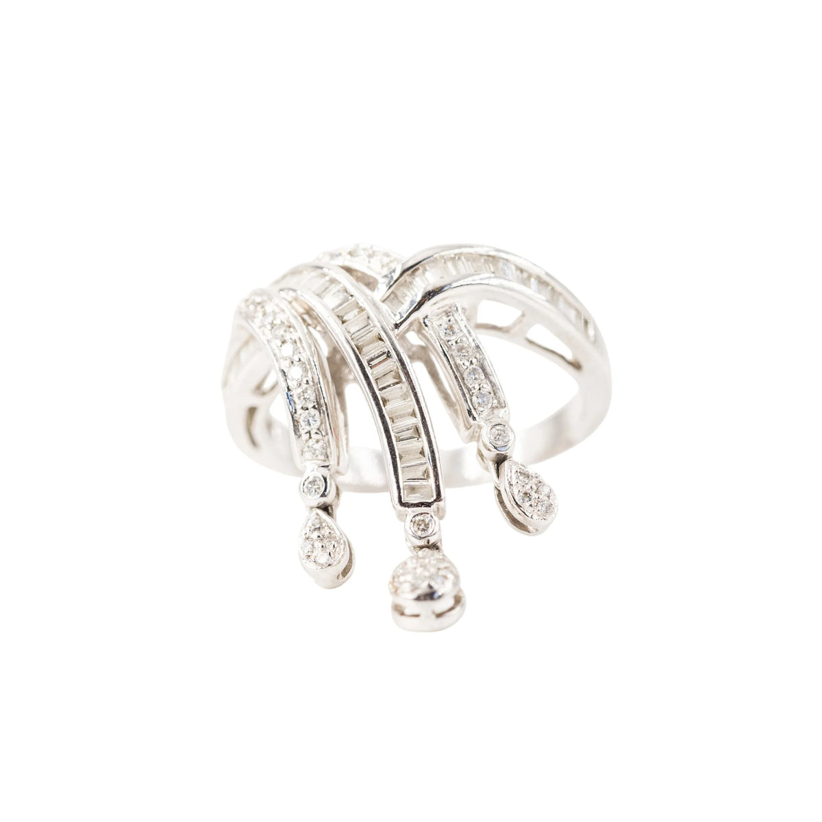 Bague Rubans en or blanc et diamants