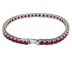 Bracelet Ligne en or blanc et rubis