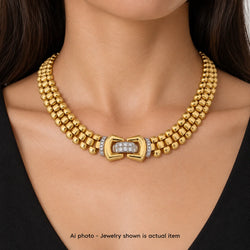 Collier Maille DAMIANI en or blanc, or jaune et diamants