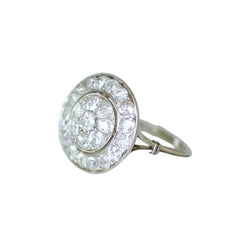 Bague Entourage en or blanc, platine et diamants