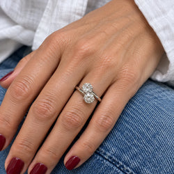 Bague Toi & Moi en or blanc et diamants