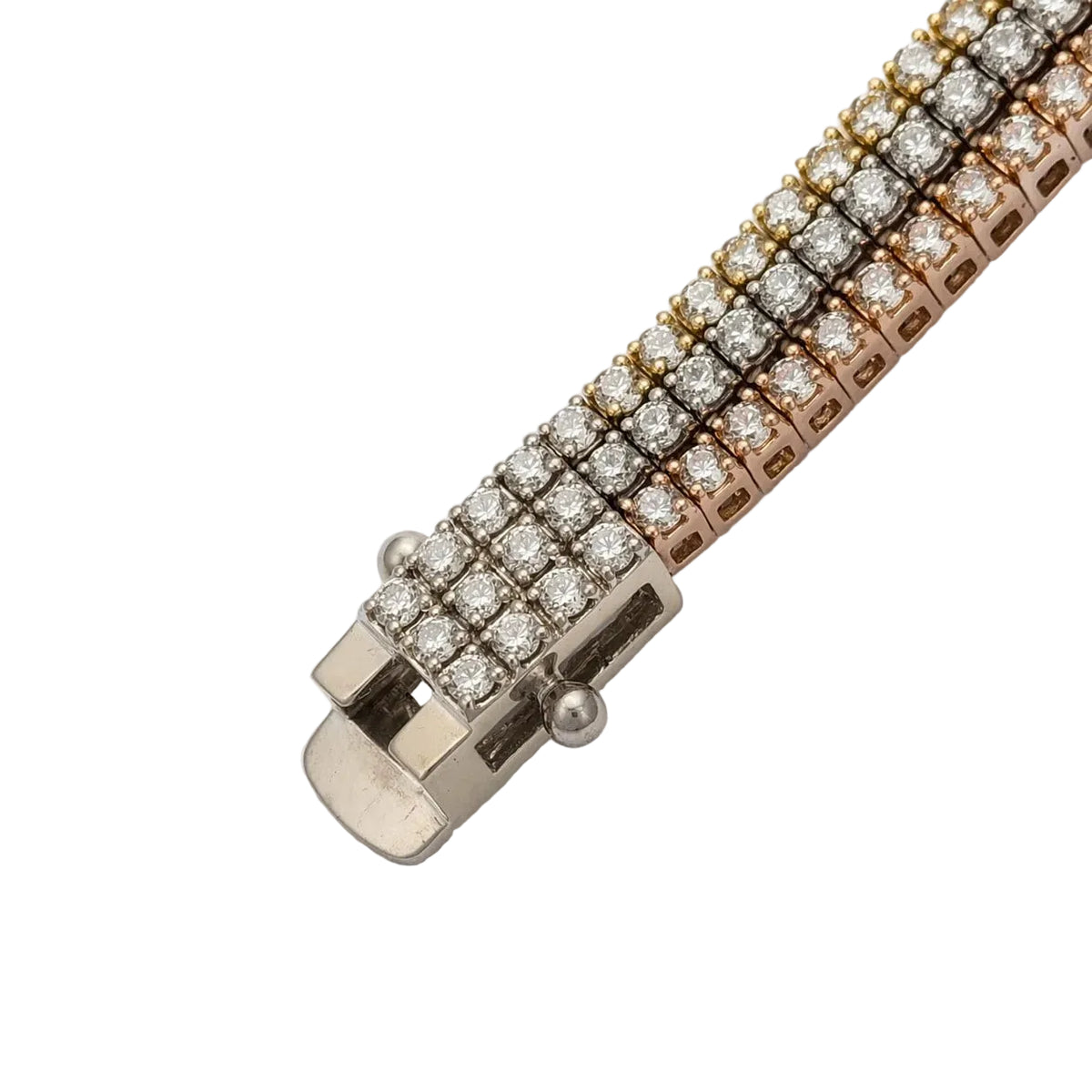 Bracelet Ligne en or blanc, or jaune, or rose et diamants