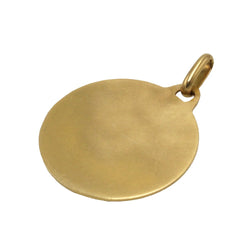 Médaille AUGIS en or jaune, pierres rouges et diamants