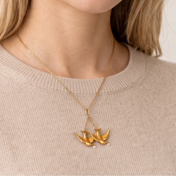 Collier Pendentif en or jaune et perles