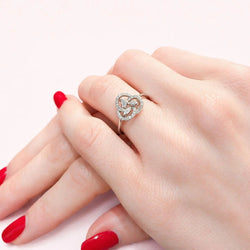 Bague en or blanc et diamants