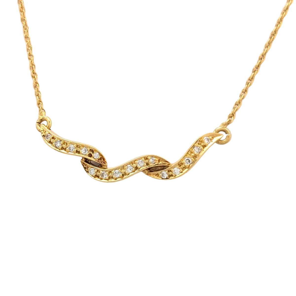 Collier Pendentif en or jaune et diamants