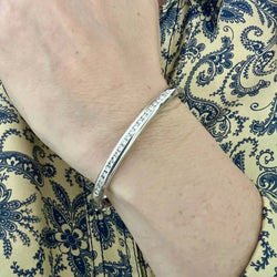 Bracelet Jonc en or blanc et diamants