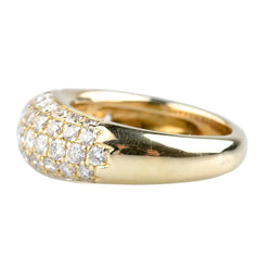 Bague Pavée en or jaune et diamants
