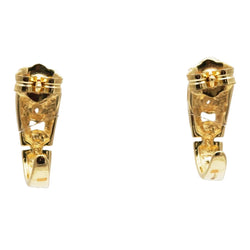 Boucles d'oreilles Puces en or jaune, rubis et diamants