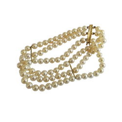 Bracelet en or jaune et perles