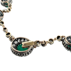Collier Rivière en émeraudes et diamants