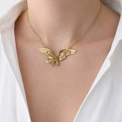 Collier Pendentif en or jaune et perle