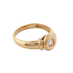 Bague Solitaire en or jaune et diamant